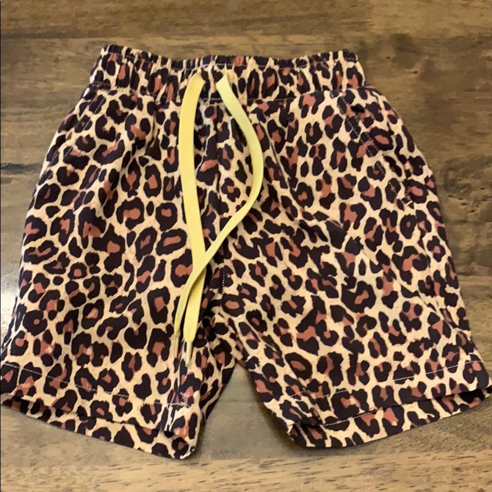Kortni Jeane leopard swim trunks size 2/3